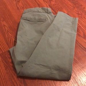 Green pixie ankle chino pants